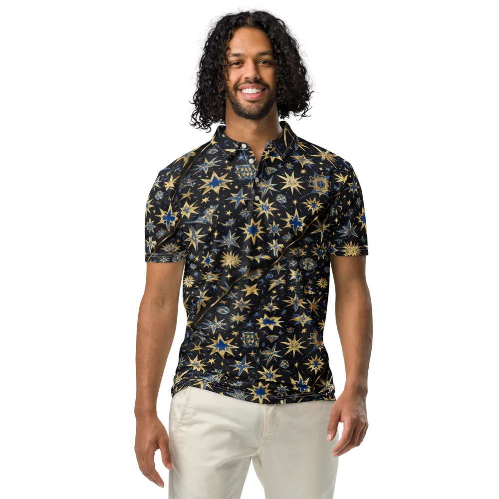 Celestial Gild on Men's Slim Fit Polo Shirt — Front
