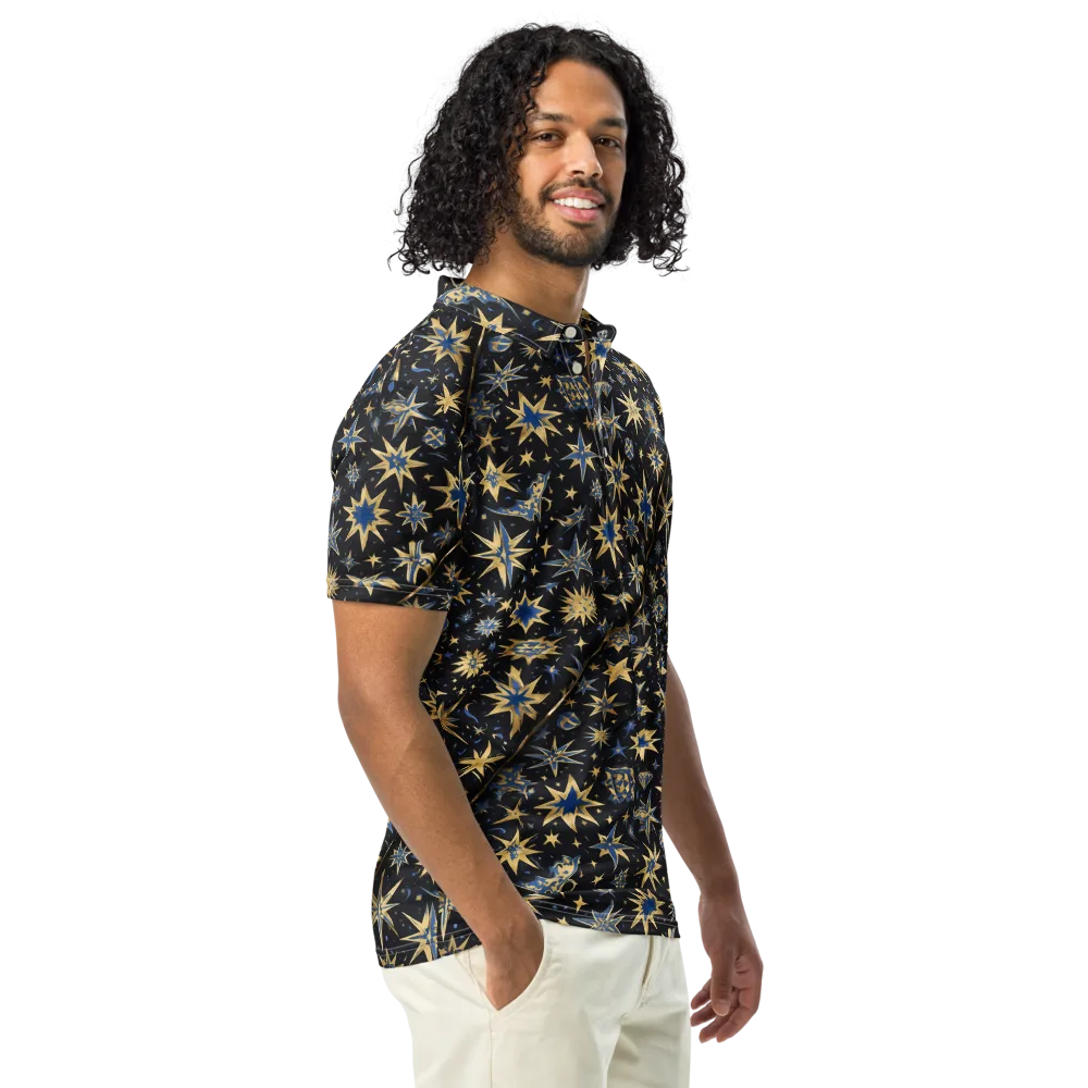 Celestial Gild on Men's Slim Fit Polo Shirt — Right Front