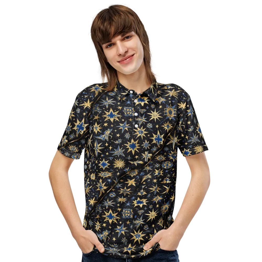 Celestial Gild on Men's Slim Fit Polo Shirt — Front