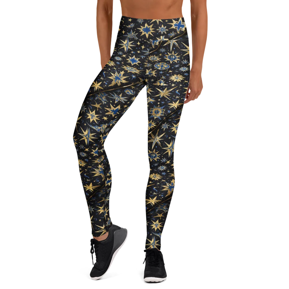 Celestial Gild on Yoga Leggings — Front