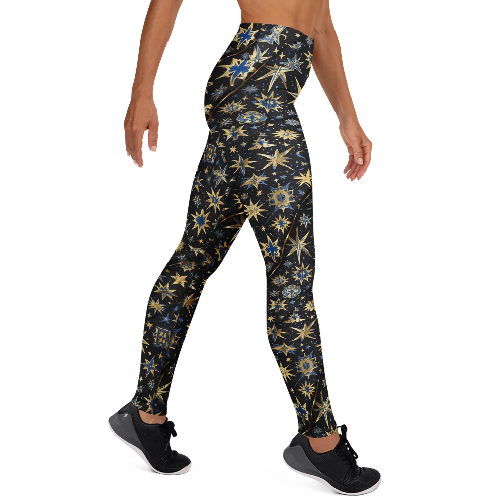 Celestial Gild on Yoga Leggings — Right