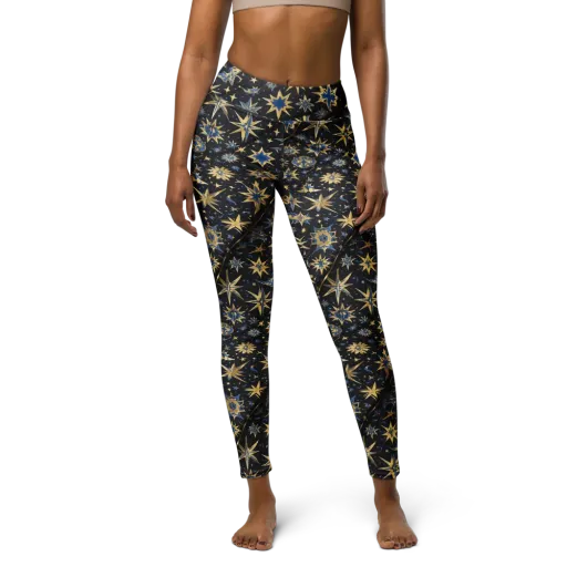 Celestial Gild on a Yoga Leggings