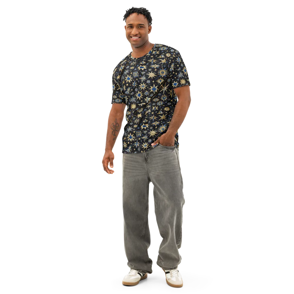 Celestial Gild on Men's Cotton Crew Neck T-Shirt — Front