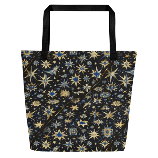 Celestial Gild on a Large Tote Bag W/ Pocket