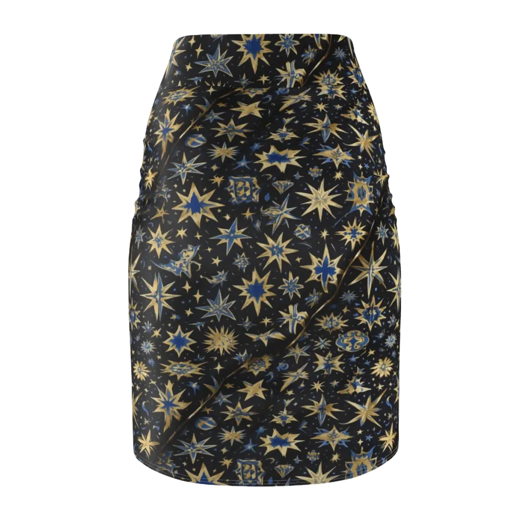Celestial Gild on Pencil Skirt — Back