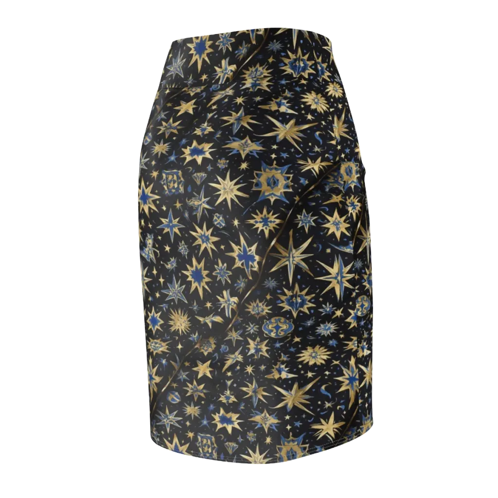 Celestial Gild on Pencil Skirt — Back Side