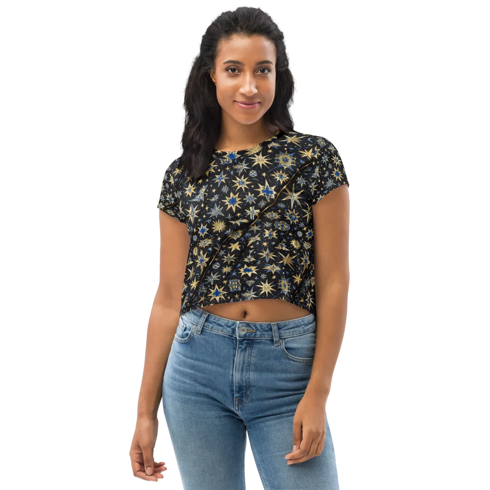 Celestial Gild on Crop Tee — Front