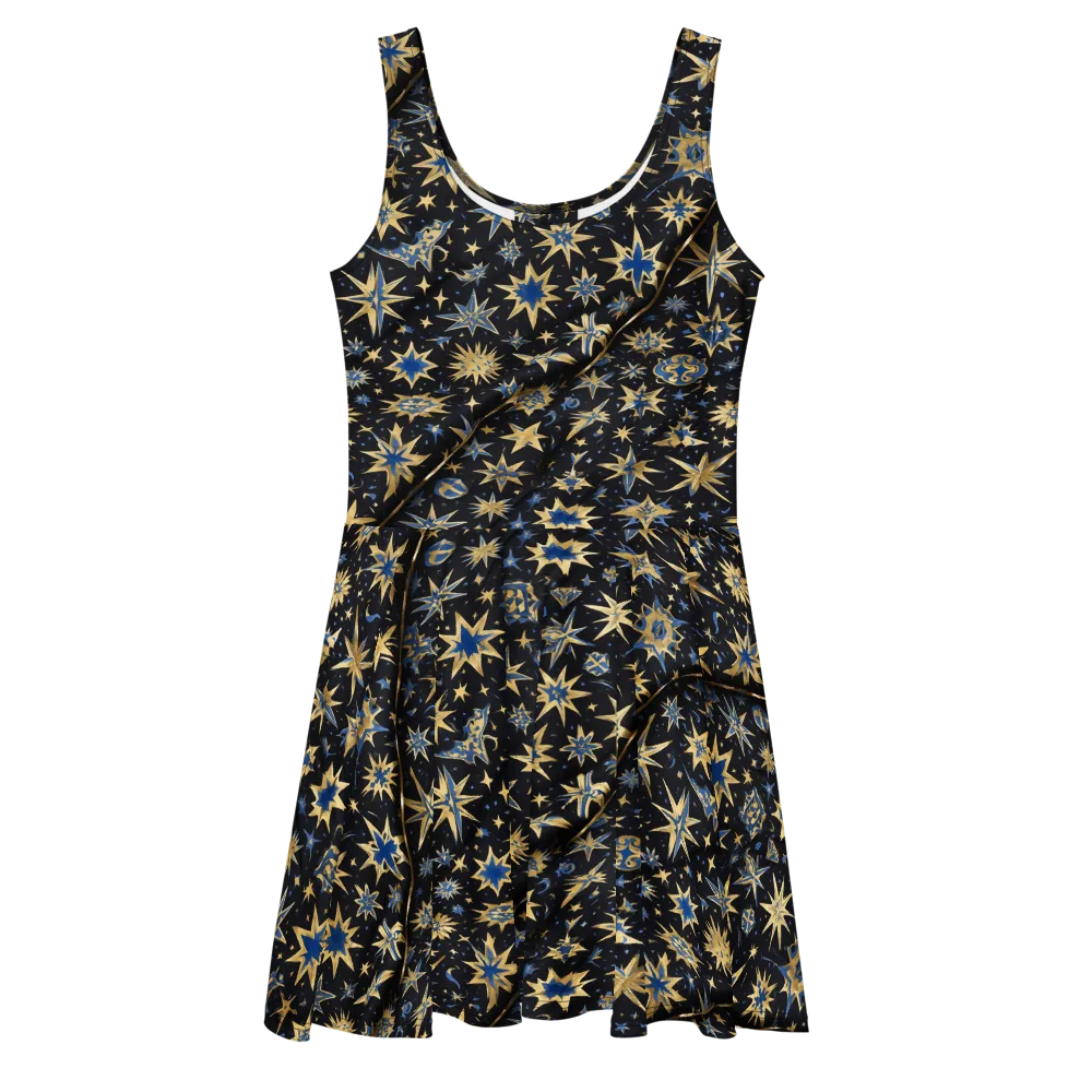 Celestial Gild on Skater Dress — Front