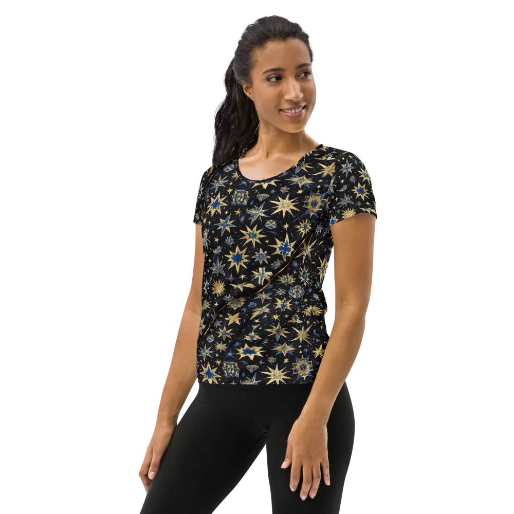 Celestial Gild on Women's Athletic T-Shirt — Left