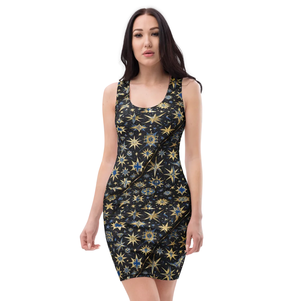 Celestial Gild on Bodycon Dress — Front