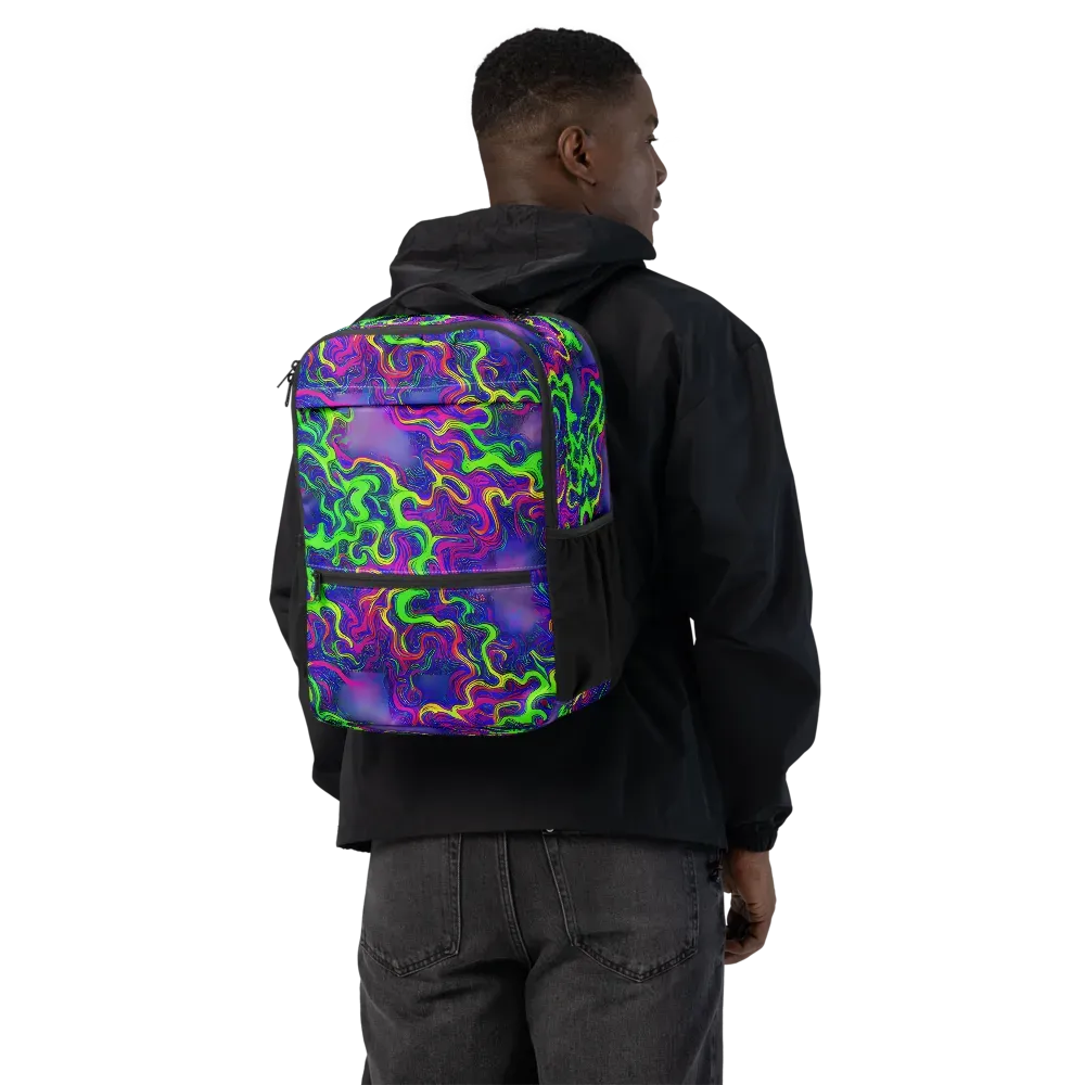 Electric Ribbons on Utility Backpack — Back