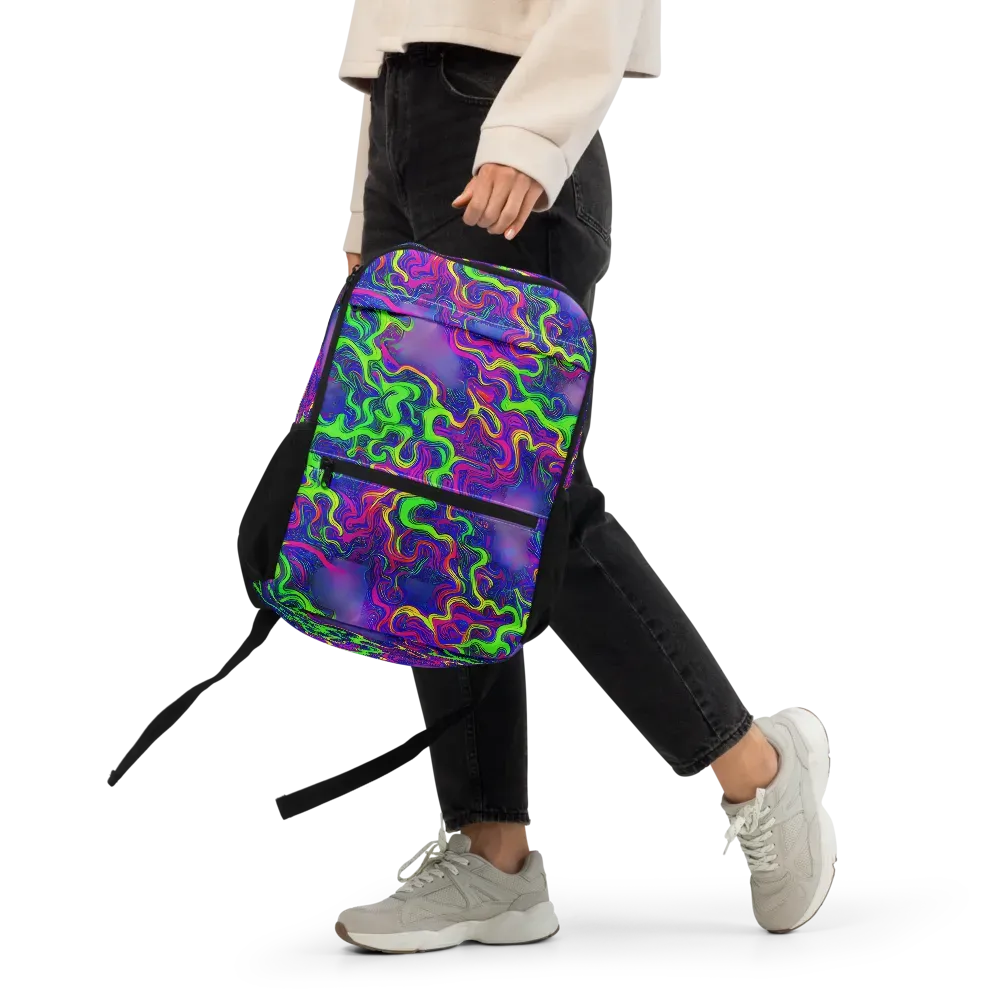 Electric Ribbons on Utility Backpack — Front