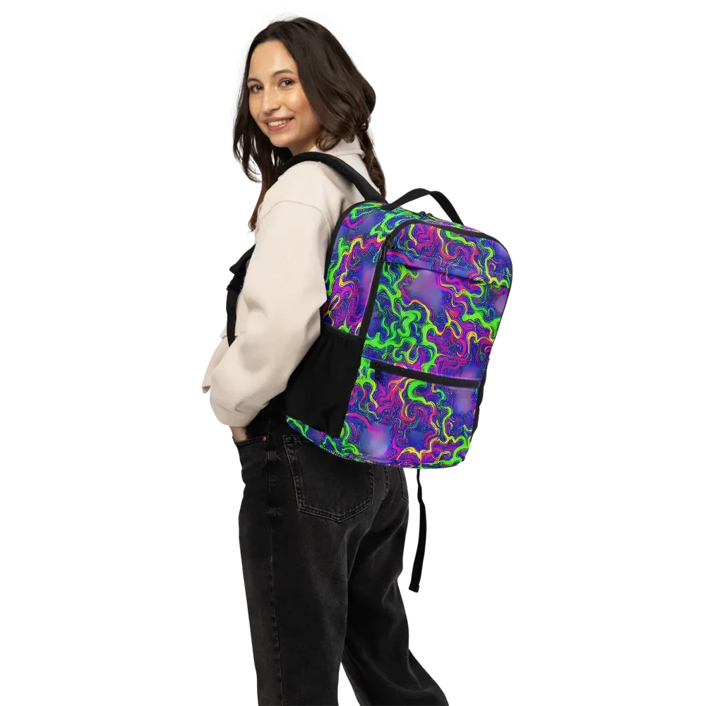 Electric Ribbons on Utility Backpack — Back