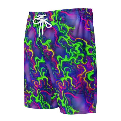 Electric Ribbons on a Men's Board Shorts
