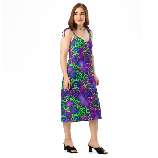 Electric Ribbons on a Slip Dress