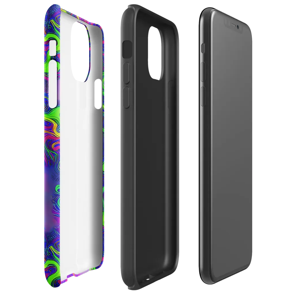 Electric Ribbons on Tough Case for iPhone® — Right