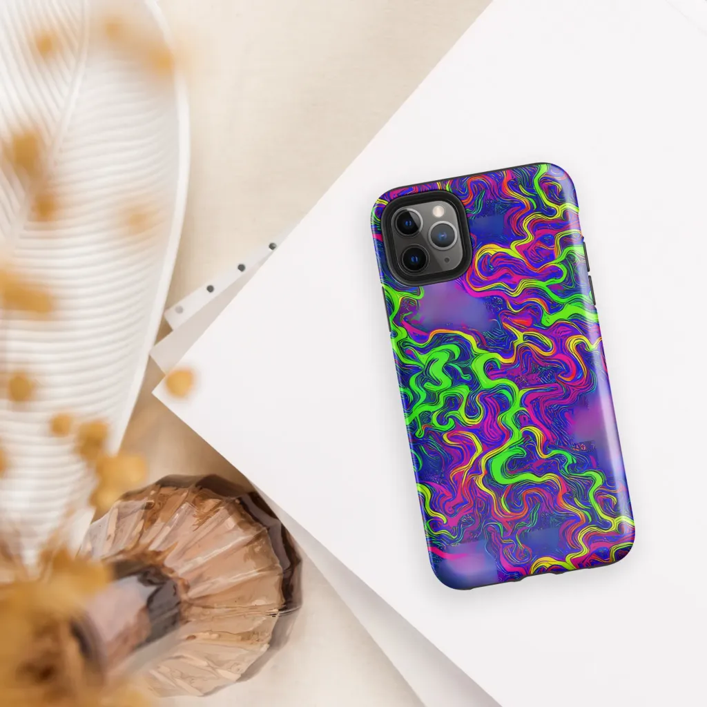 Electric Ribbons on Tough Case for iPhone® — Front