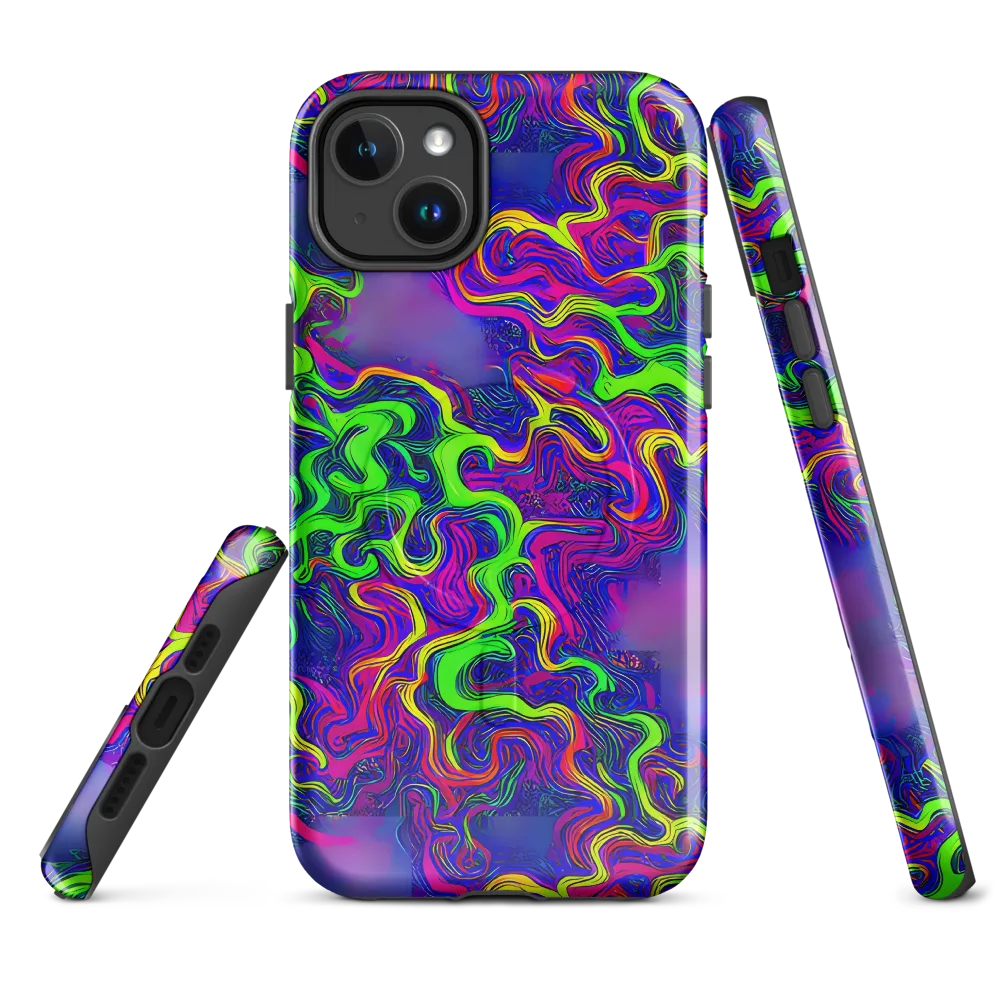 Electric Ribbons on MagSafe Tough Case for iPhone® — Front