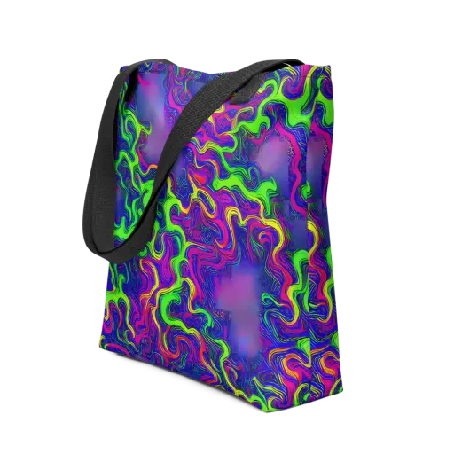 Electric Ribbons on a Tote Bag