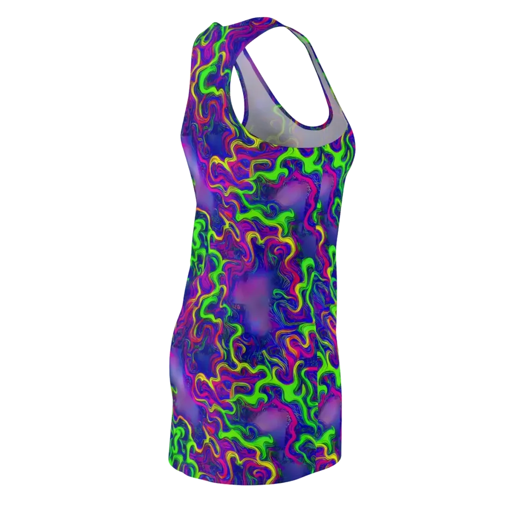 Electric Ribbons on Racerback Dress — Back Side