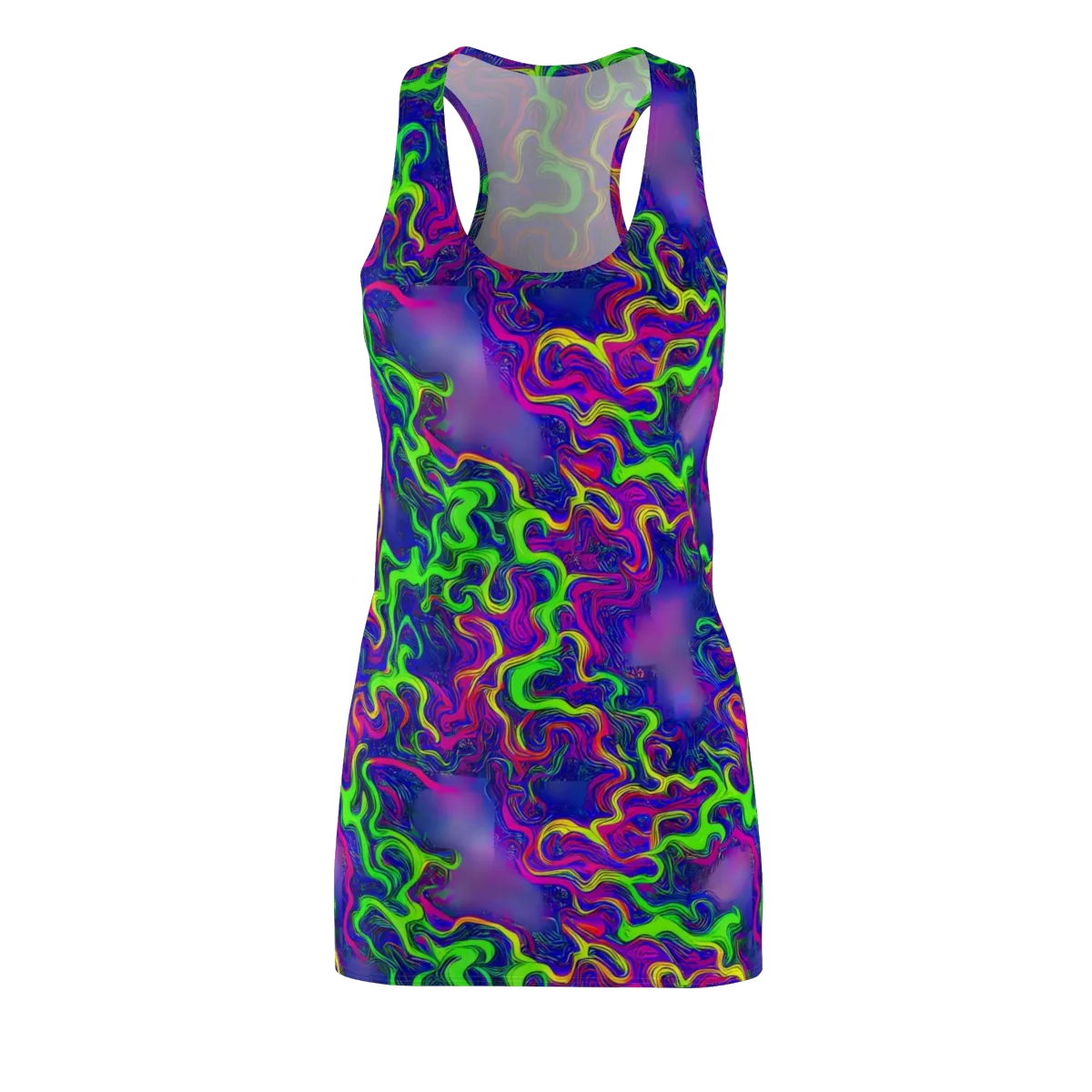 Electric Ribbons on Racerback Dress — Front