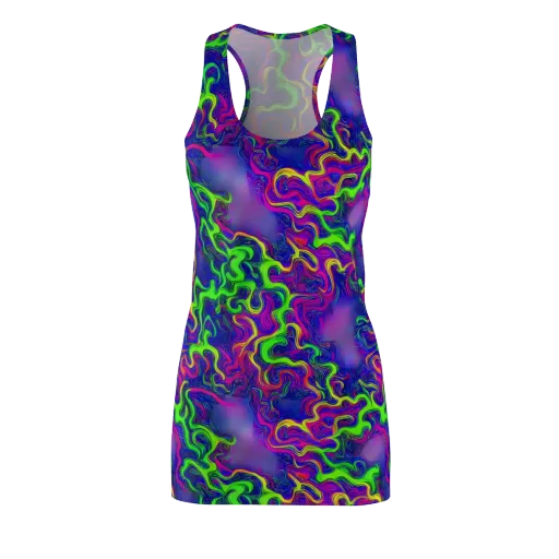 Electric Ribbons on a Racerback Dress