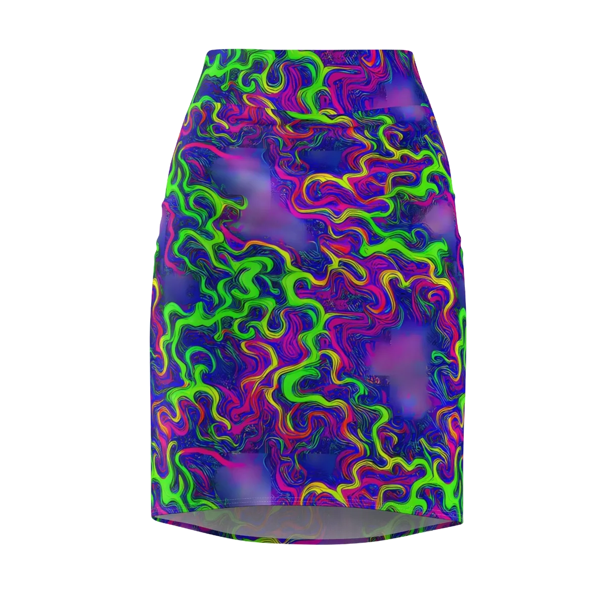 Electric Ribbons on Pencil Skirt — Front