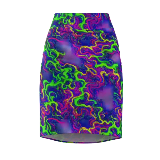Electric Ribbons on a Pencil Skirt