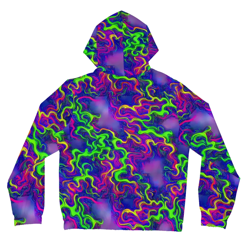 Electric Ribbons on Women's Full-Zip Hoodie — Back