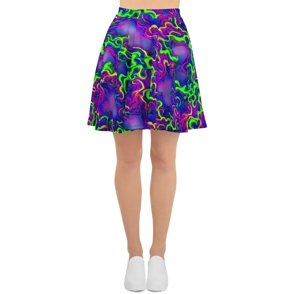 Electric Ribbons on Skater Skirt — Front