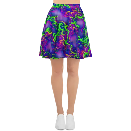 Electric Ribbons on a Skater Skirt