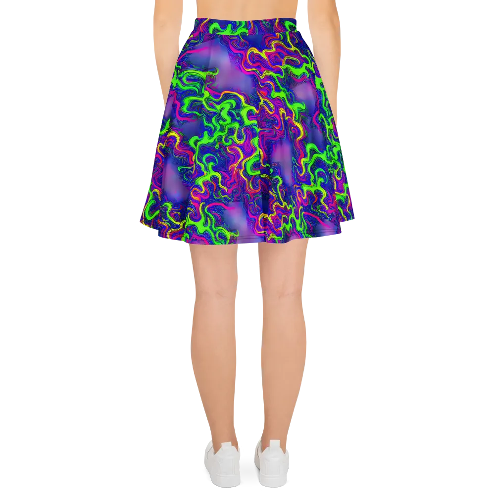 Electric Ribbons on Skater Skirt — Back