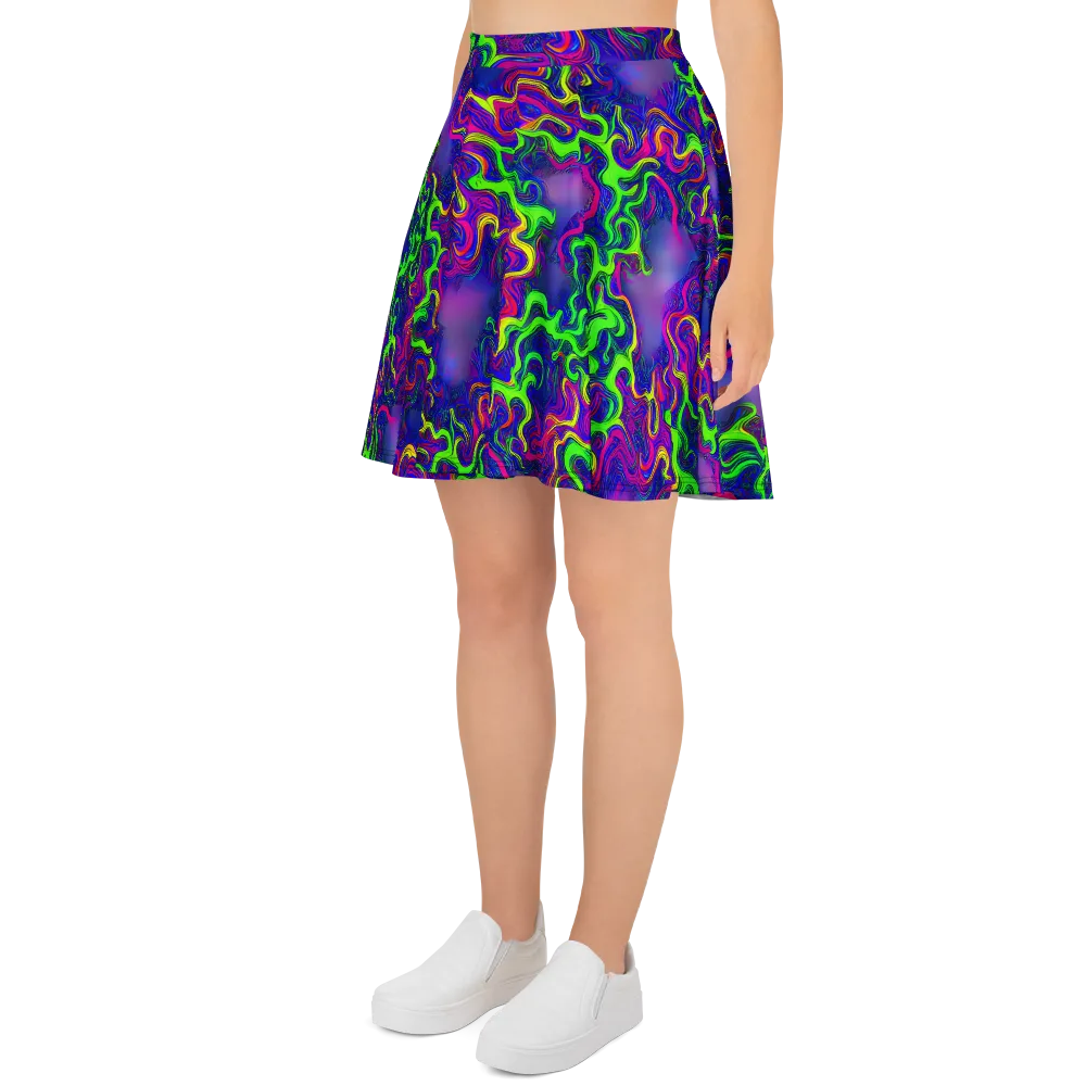 Electric Ribbons on Skater Skirt — Left