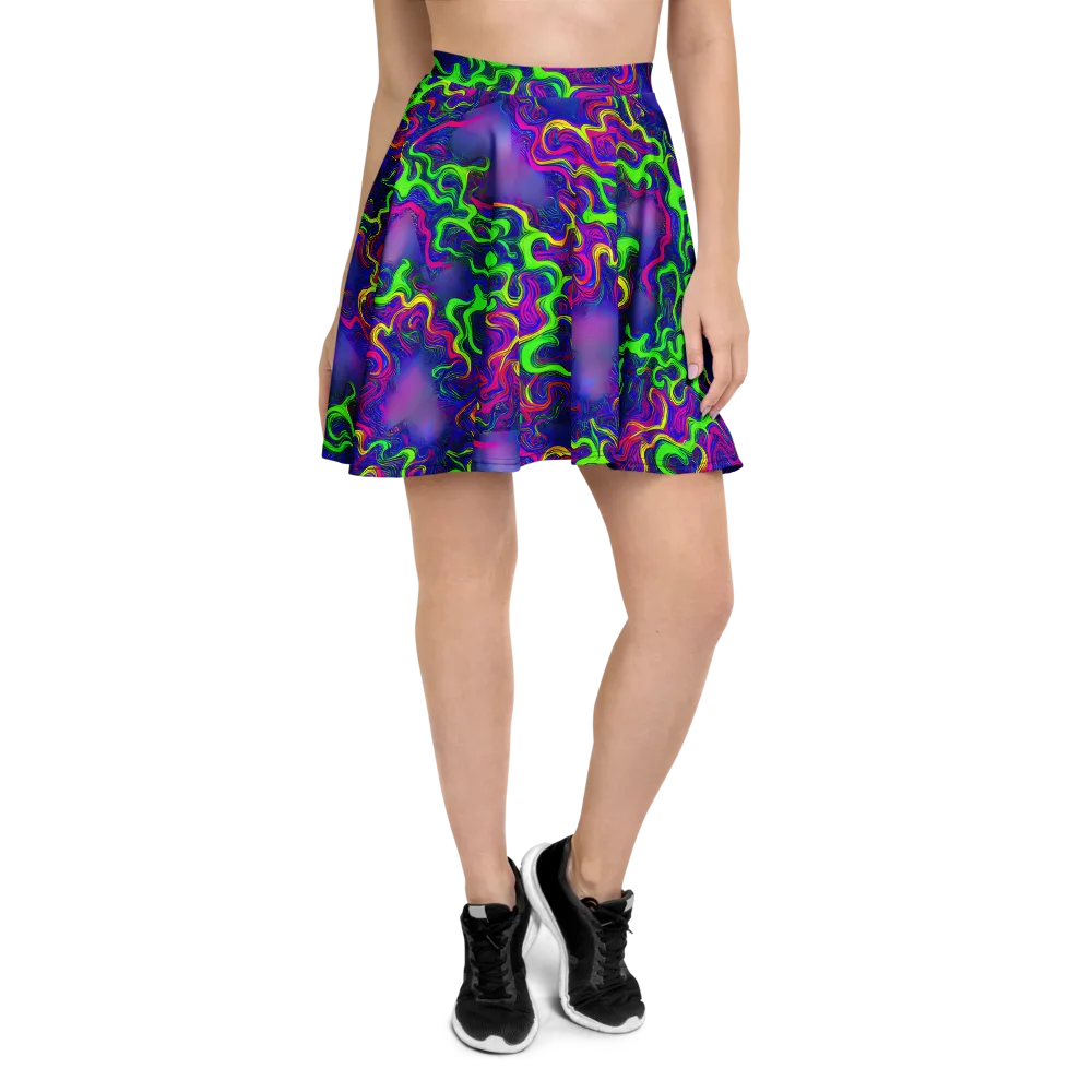 Electric Ribbons on Skater Skirt — Front