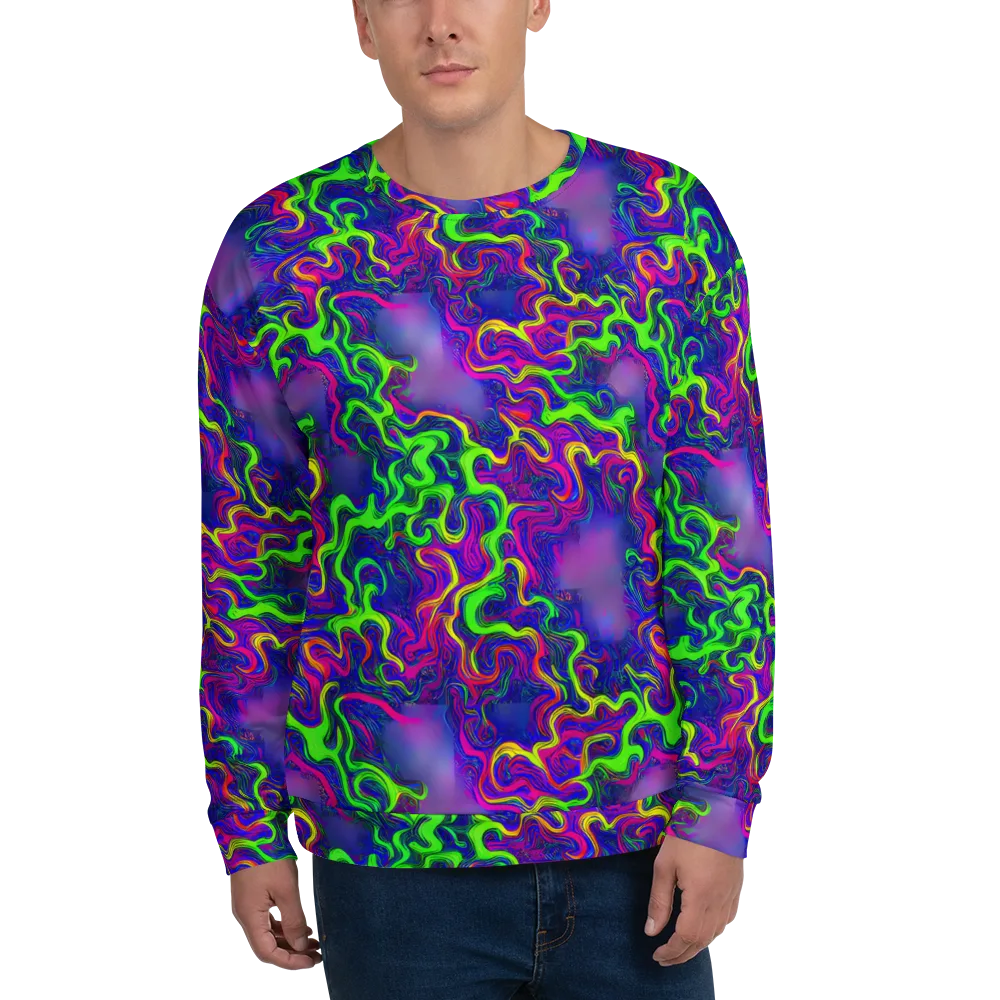 Electric Ribbons on Sweatshirt — Front
