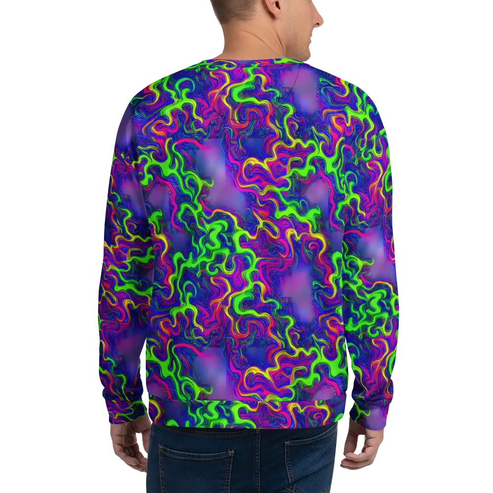 Electric Ribbons on Sweatshirt — Back