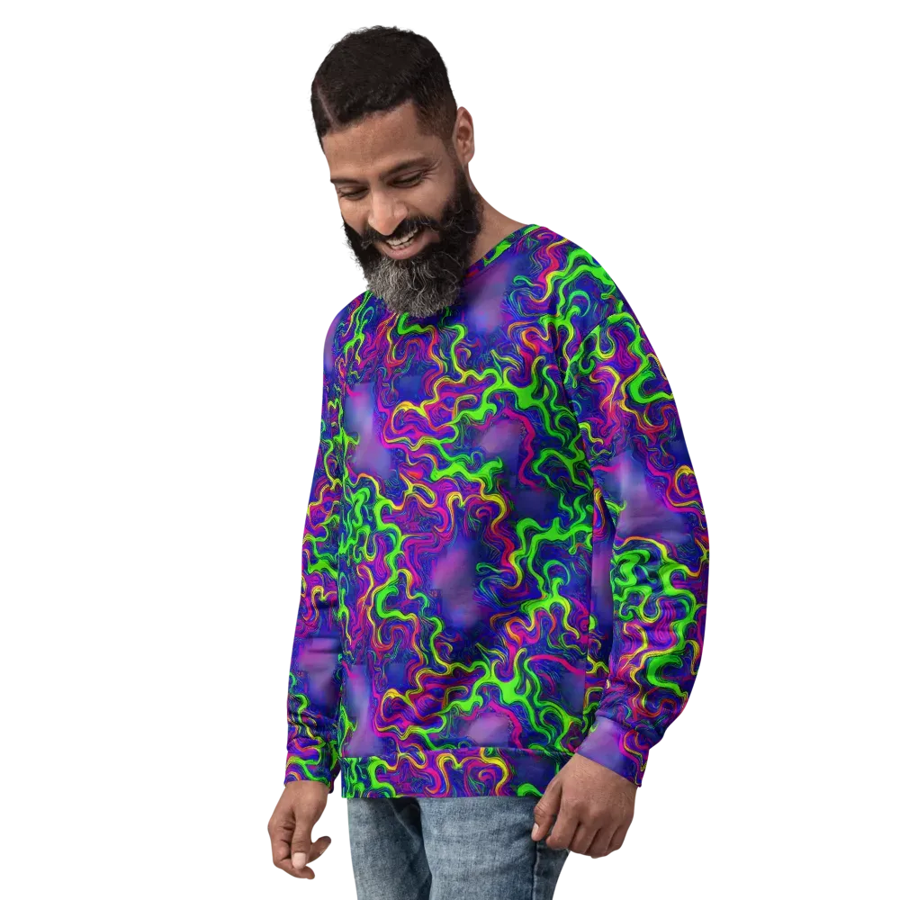 Electric Ribbons on Sweatshirt — Left Front