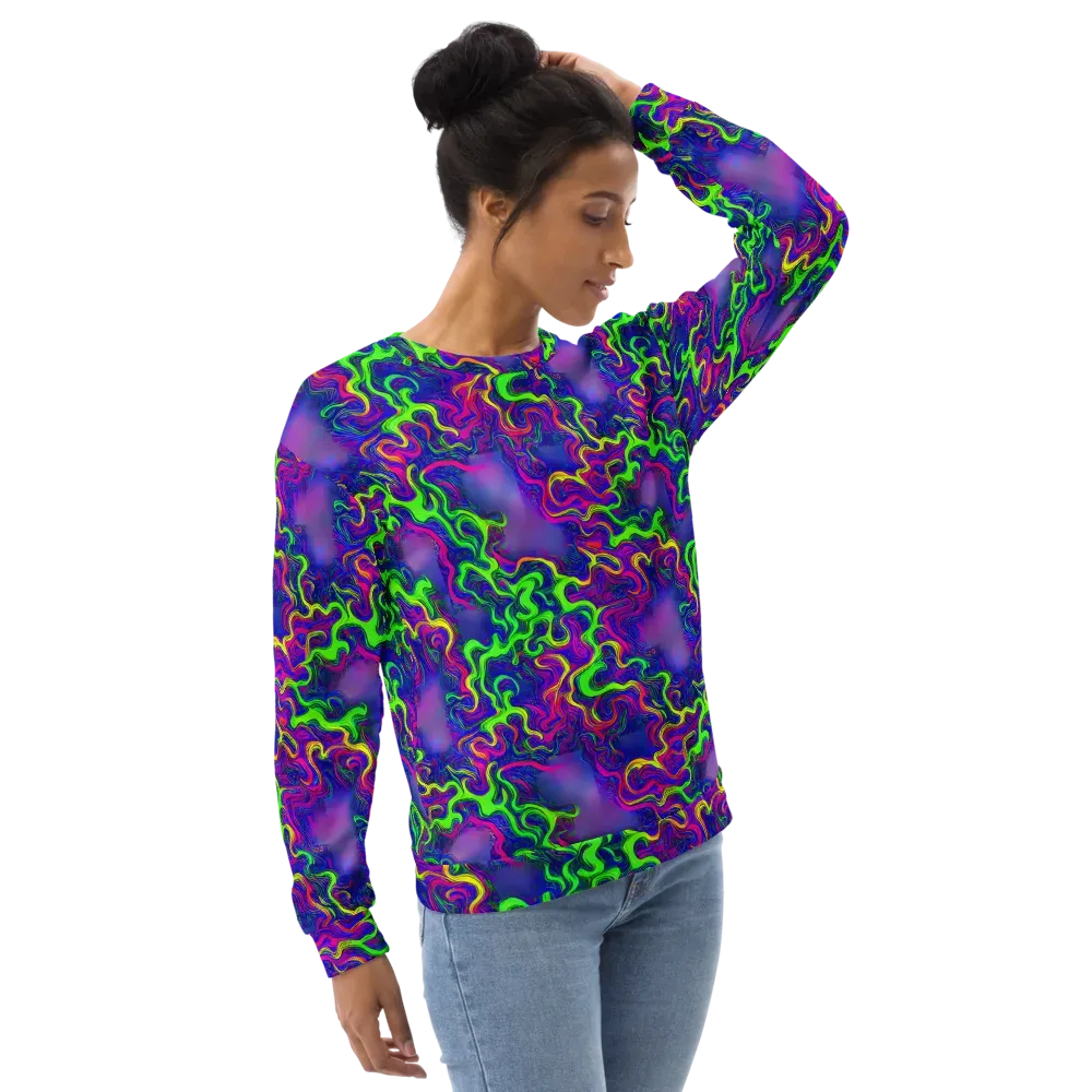 Electric Ribbons on Sweatshirt — Right Front