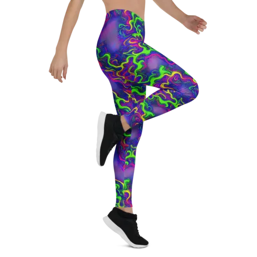 Electric Ribbons on a Leggings