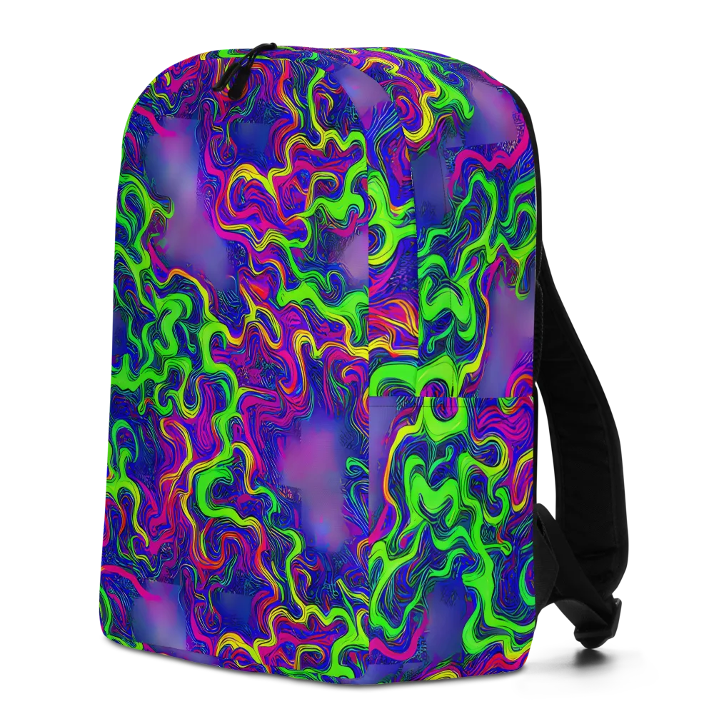 Electric Ribbons on Minimalist Backpack — Left