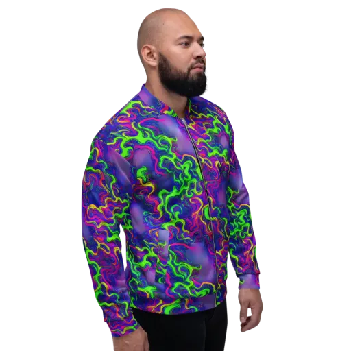 Electric Ribbons on a Bomber Jacket
