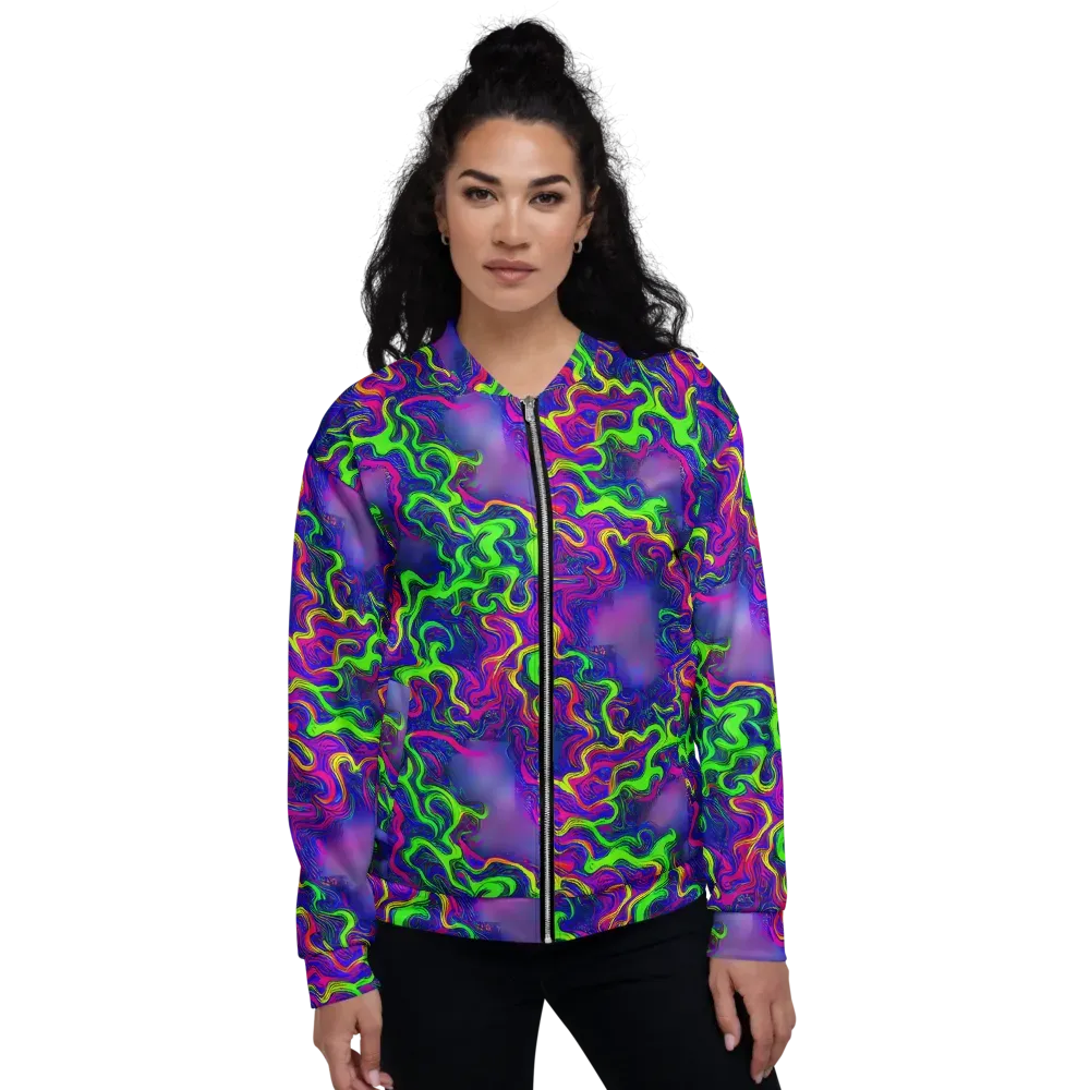 Electric Ribbons on Bomber Jacket — Front
