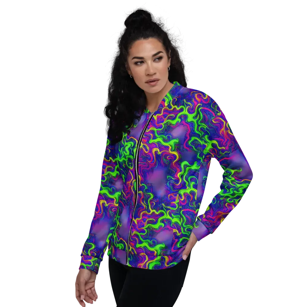 Electric Ribbons on Bomber Jacket — Left