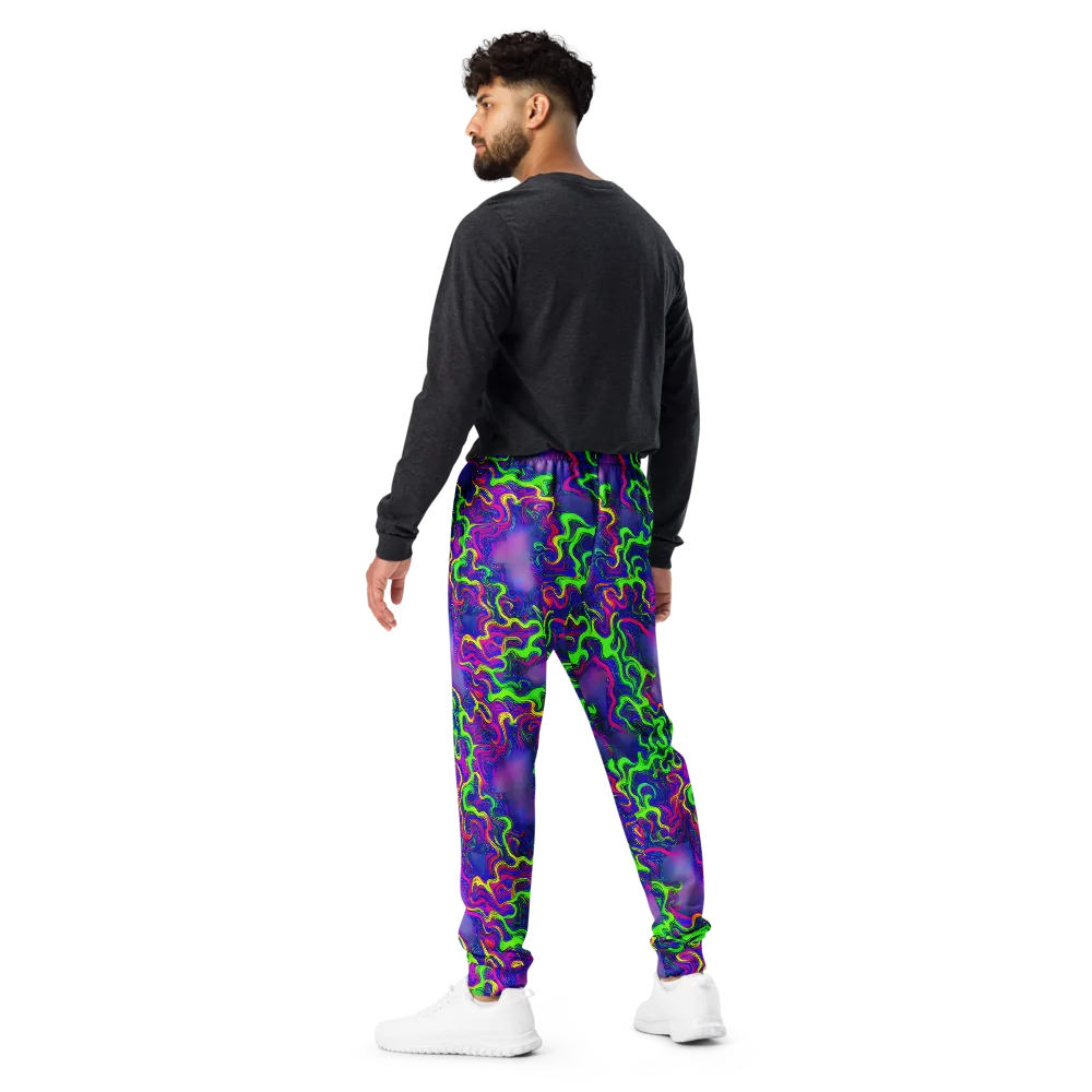 Electric Ribbons on Men's Joggers — Back