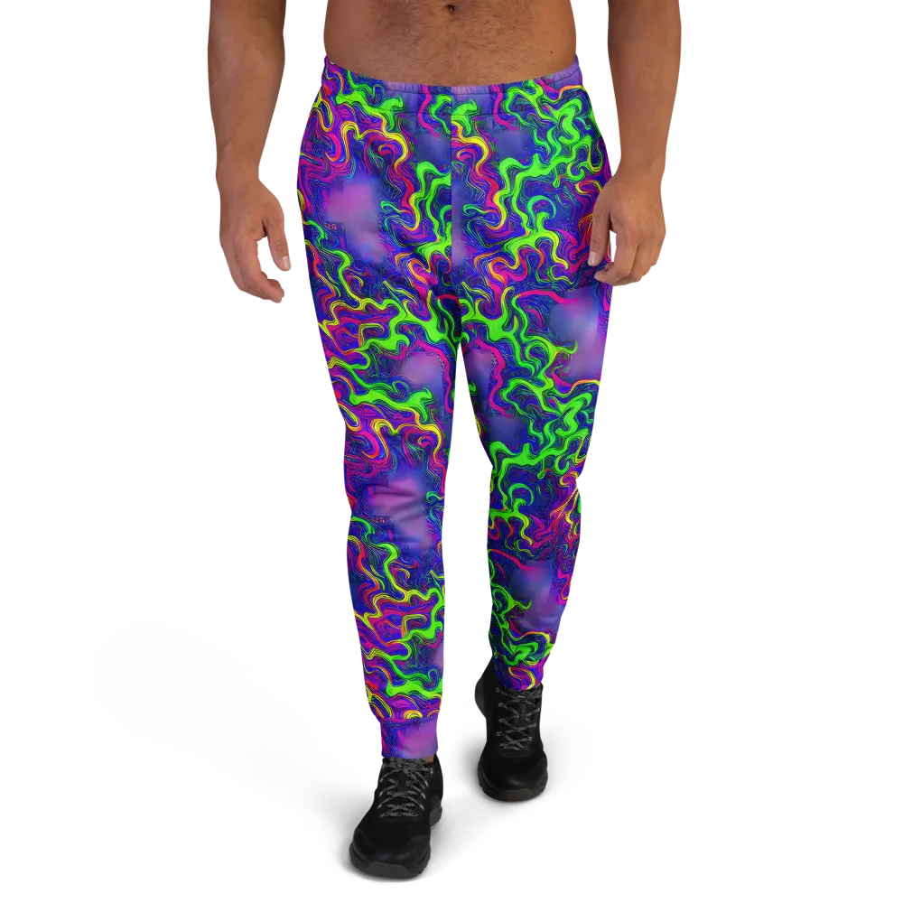 Electric Ribbons on Men's Joggers — Front