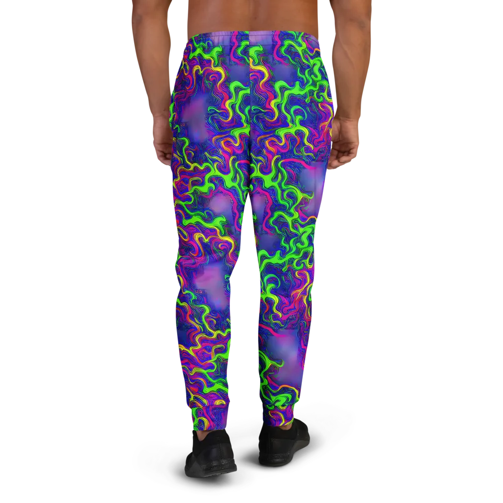 Electric Ribbons on Men's Joggers — Back