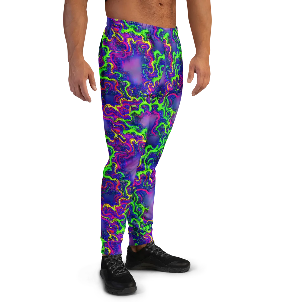 Electric Ribbons on Men's Joggers — Right