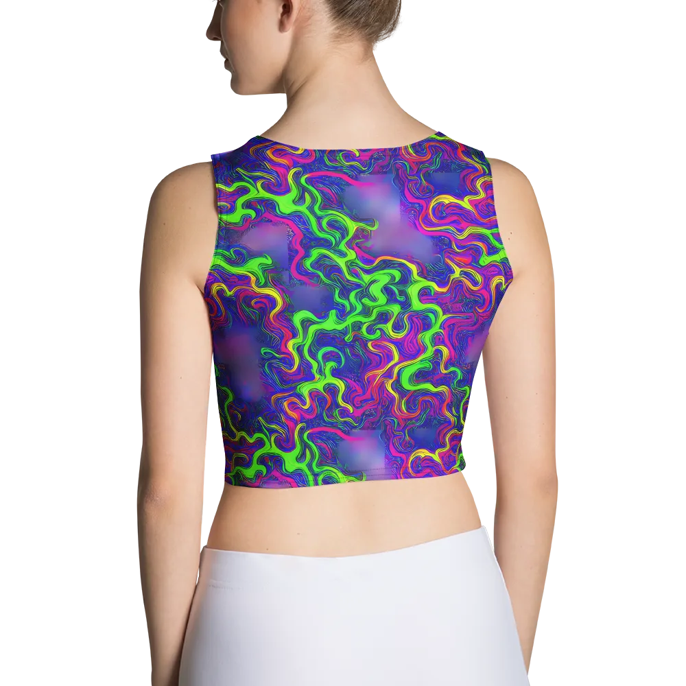 Electric Ribbons on Crop Top — Back
