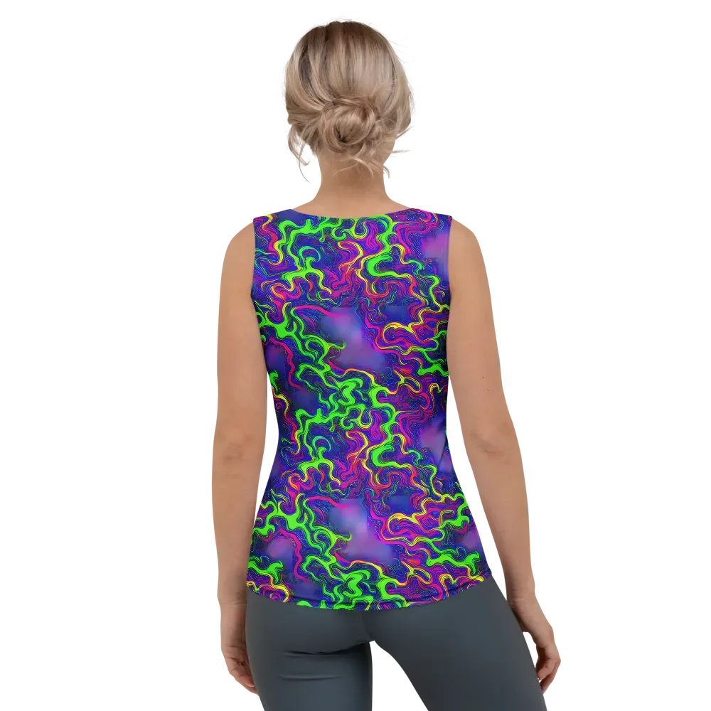 Electric Ribbons on Women's Tank Top — Back