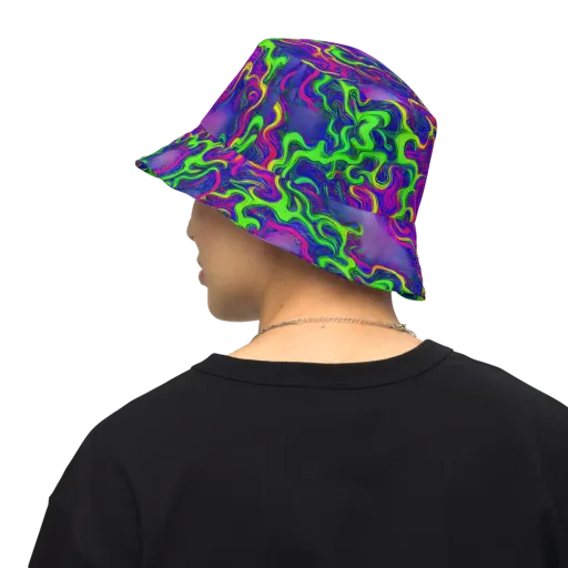Electric Ribbons on a Reversible Bucket Hat